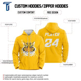 Custom Tiger Loose Fit Zipper Cardigan Hoodie Sweatshirt